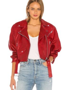NWT Lamarque  Leather Moto Jacket